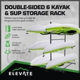 thumbnail image 2 of Elevate Outdoor Double-Sided Freestanding Storage Rack for 6 Kayaks or SUPs, 2 of 9