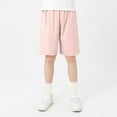 thumbnail image 2 of CAICJ98 Kids Boys Girls Cotton Shorts for Summer Casual Athletic Running Basketball Jogger with Side Pockets Pink,10-11 Years, 2 of 7