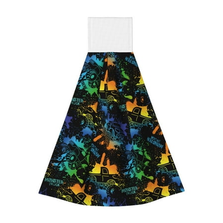 

Lukts Retro Truck for Coral Fleece Velcro Towel Suitable for Bathroom Kitchen Hanging Absorbent Towel Household Items