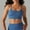 Blue, variant on Njoeus Women Sleeveless Crop Camisole Tops Ribbed Knit Tank Tops Spaghetti Strap Sports Bra Vests Women Basic Slim Yoga Workout Tops (with Padded)