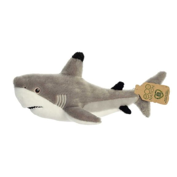 Aurora - Large Gray Eco Nation - 15" Blacktip Shark - Responsibly Made Stuffed Animal
