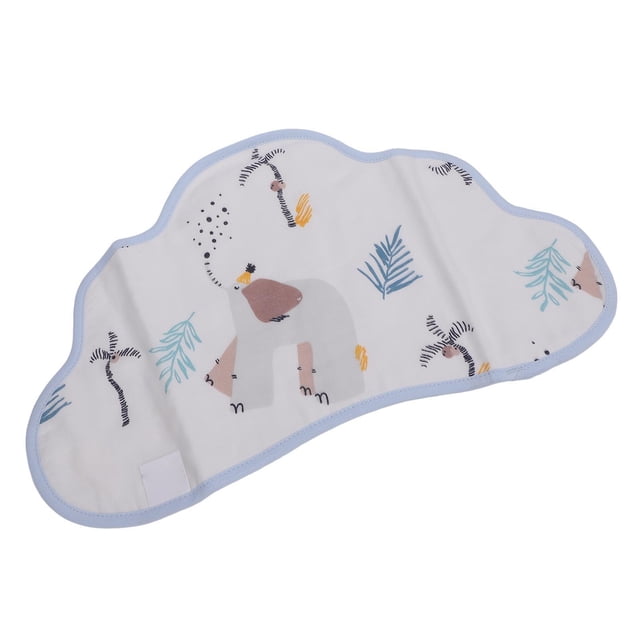 10-Layer Absorbent Cotton Burp Rag Bib, Soft Breathable Baby Towel for Drool, Face Wipe and Burping, Adorable Cloud Shape Design, Machine Washable, PFAS and BPA , Suitable for