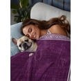 thumbnail image 3 of Dark Purple Retro Greek Key Twim XL Size Flat Sheet, Wrinkleproof & Fadeproof Cooling Flat Bed Sheet Only, Geometric Greece Ancient Farmhouse Breathable Soft Bedding Top Sheets 66 x 102 Inches, 3 of 8