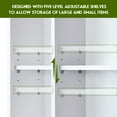 thumbnail image 5 of Costway Over The Toilet Space Saver Toilet Rack Bathroom Cabinet Organizer w/Louver Door, 5 of 11