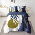 thumbnail image 2 of Homewish Botanical Plants Leaves Twin Bedding Sets 7-Piece for Female Men Women,Retro Vintage Aesthetic Bedding Comforter Set Microfiber,Mid Century Stripes Breathable Sheet Sets, 2 of 8