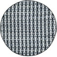 thumbnail image 4 of SAFAVIEH Montauk Jefferson Geometric Quatrefoils Cotton Runner Rug, Ivory Blue/Black, 2'3" x 6', 4 of 10