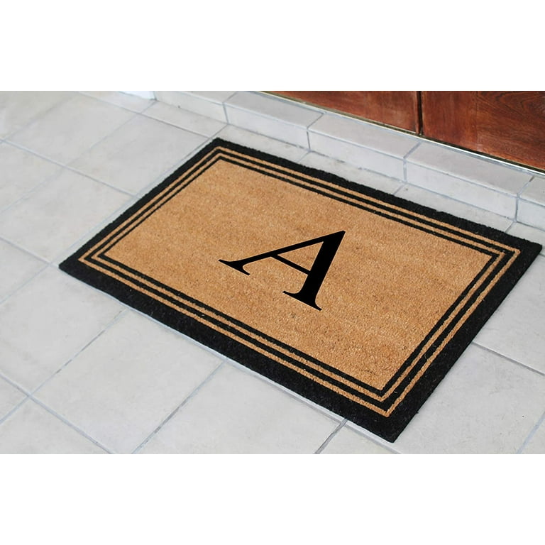 A1hc Rubber and Coir, 24 x 39 Heavy Duty Outdoor Monogrammed Doormat - Monogrammed E