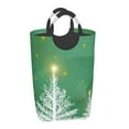 thumbnail image 2 of Bingfone Christmas Green Laundry Hamper,Large Canvas Fabric Lightweight Storage Basket Toy Organizer Dirty Clothes Collapsible, 2 of 6