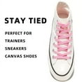thumbnail image 5 of 3pair Double Layers Flat Shoe Laces Pink for Sneakers Adults Kids 24 to 72 Inch, 5 of 7
