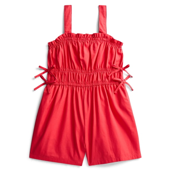 Wonder Nation Girls Elastic Waist Romper, Sizes 4-18 & Plus