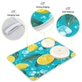 thumbnail image 4 of Kitchen Drying Mat Kitchen Drying Pad 16x18In Drying Dish Mat Dish Drying Mats Kitchen Countertop Multi-Function Drain Drying Mat Lemon Cubes with Leaves, 4 of 8