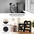 thumbnail image 3 of Gianna 4-Tier Bookshelves with Adjustable Shelves, Floor Standing Bookcase for Home & Office Storage, Black, 3 of 5