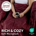 thumbnail image 5 of Sunbeam Electric Heated Throw Blanket Merlot Super Soft Microplush 4 Heat Settings Oversized 60 x 80, 5 of 12
