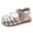 a43-Silver, variant on Toddler Girl Sandals Wide Toe Box Mary Jane Dress Shoes for Party School Uniform Summer Flower Girls Shoes Size 4,Beige