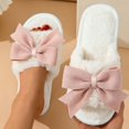 thumbnail image 6 of CHICVOMEY House Slippers for women Plush Memory Foam Indoor Shoes with Bow Cute Fuzzy House shoes, 6 of 8