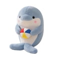 thumbnail image 2 of Plush Stuffed Toy, Cute Dolphin Holding Ball, 9.8in Single Piece, Soft Cuddly Toy for Kids Home Decor, 2 of 2