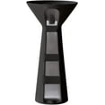 thumbnail image 2 of Fine Fixtures Pyramid Pedestal, Elegant One Piece Pedestal Sink, Center Faucet Hole, Vitreous China, Black, 2 of 10