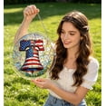 thumbnail image 1 of Patriotic Acrylic Suncatcher Stained Glass Style Window Hanging Ornament Independence Day Memorial Day Home Decor With Chain, 1 of 5