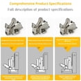 thumbnail image 3 of 180 Degree Cabinet Hinges Stainless Steel Full Half Inset Overlay Adjustable For Kitchen Wardrobe Easy Installation, 3 of 7