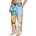 thumbnail image 2 of Daiia Men'S Beach Starfish Shell Pants,Bottoms Sleep Lounge,Pajama Pants,Pj Bottoms Drawstring And Pockets-Small, 2 of 9