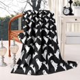 thumbnail image 2 of Halloween Ghost and Bat Silhouette Pattern Blanket,Comfortable Soft Lamb Wool Throw Blanket,All Season,Warm Lightweight Blankets for Sofa Bed Couch Living Room Chair,50"x60", 2 of 4