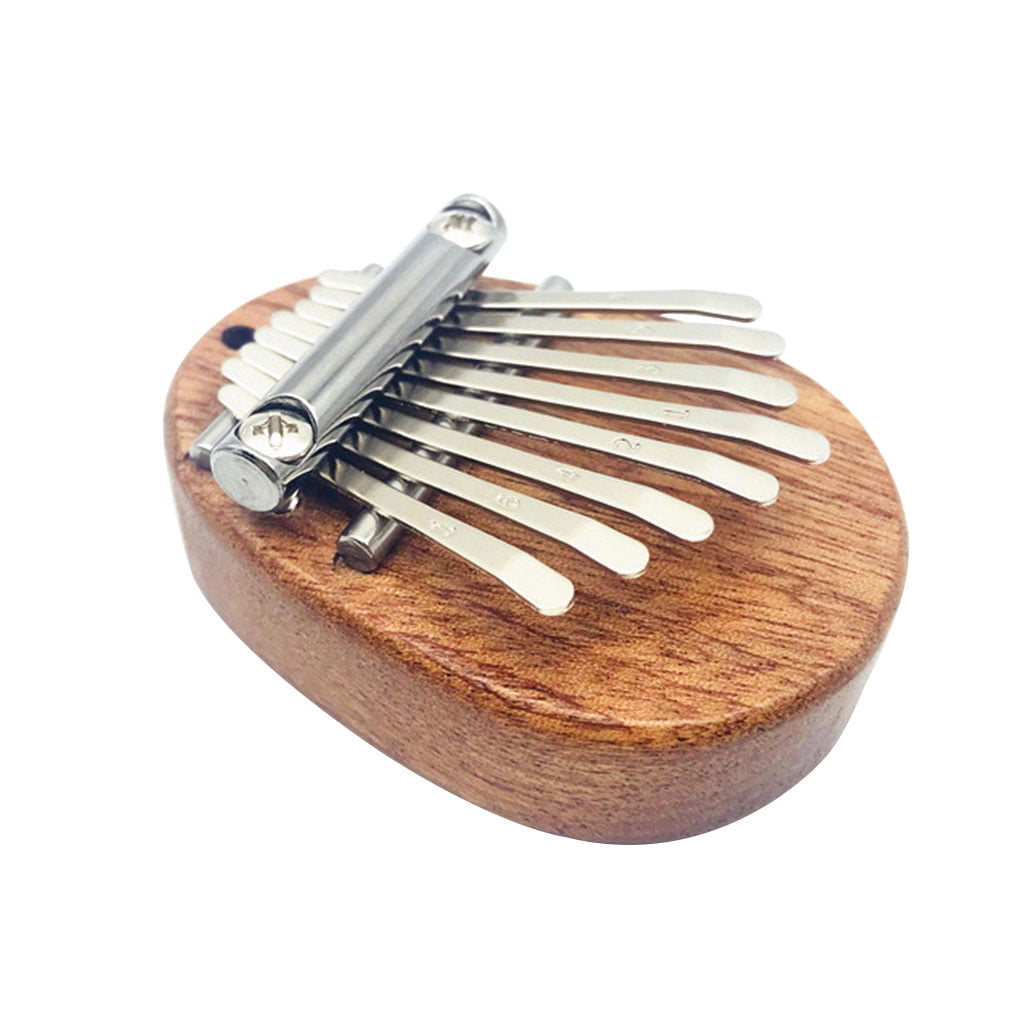 Portable Kalimba 8 Keys Mini Piano Wooden Body 8 Tone Vintage Style Kalimba Musical Instrument 