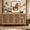 Oak(4 Doors), variant on Algherohein Modern Sideboard Buffet with Slatted Barn Doors, Wood Accent Storage Consol, TV Stand, Coffee Bar for Dining Room, Oak 2 Doors