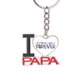 thumbnail image 1 of Love You Forever Cute quote Style El soporte del llavero de metal del llavero ama a papá, 1 of 3