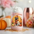 thumbnail image 4 of Happy Thanksgiving Pug Give Thanks Fall Beanie Scarf Welcome 16oz Glass Cup Mug Dog Lover Gifts Glass Can - 00020, 4 of 5