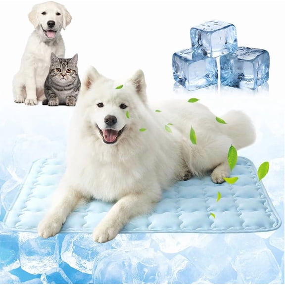 Dog Cooling Mat, Non-Slip Cooling Pad for Dogs & Cats, Portable Washable Pet Cooling Bed, Long-Lasting Cool Sleep Mat