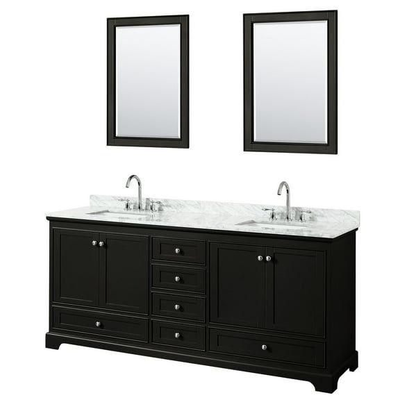 Wyndham Collection Wcs202080dcmunsm24 Deborah 80" Free Standing Double Vanity Set - Dark