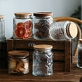 thumbnail image 2 of Glass Jar With Lid Vintage Suit Relief Large Capacity Home Kitchen Counter Pantry Sealing Tank, 2 of 5