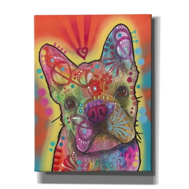 Epic Graffiti 'Heart Talking' by Dean Russo, Giclee Canvas Wall Art, 12"x16"