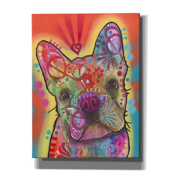 Epic Graffiti 'Heart Talking' by Dean Russo, Giclee Canvas Wall Art, 12"x16"