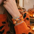 thumbnail image 4 of Halloween Bracelet Set - Soft Clay Beaded Bracelets with Ghost Spider Web Charms, Multi-layer Stackable Wristband for Women Party Favors, 4 of 4