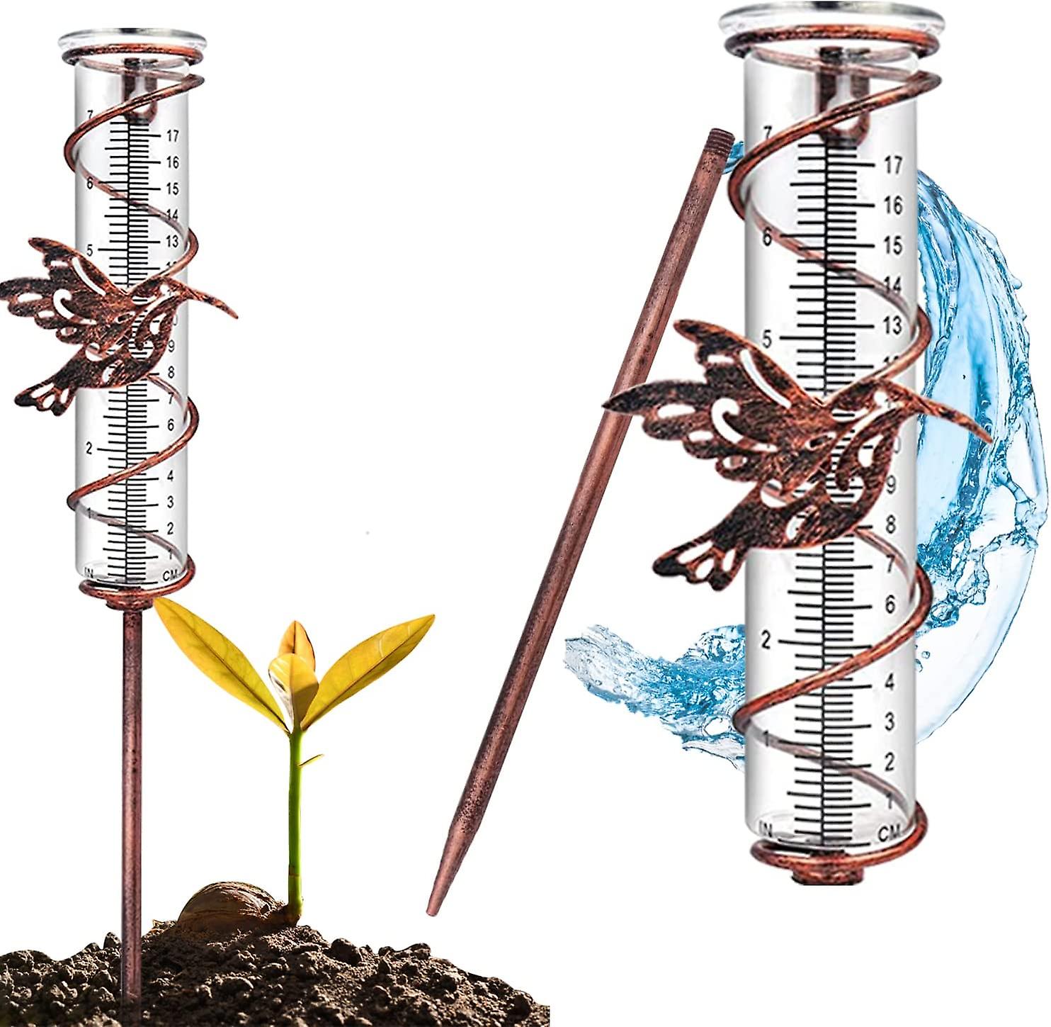 Elthmpr Pluviometro Esterno - 17 Cm Pluviometri In Vetro Con Picchetto