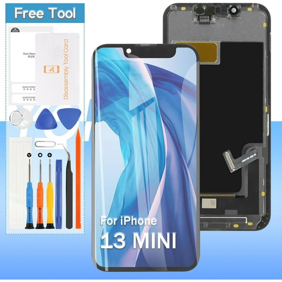 OLED for iPhone 13 Mini LCD Screen Replacement A2628, A2481, A2626, A2629, A2630 5.4'' 3D Touch LCD Display Digitizer Assembly with Tools