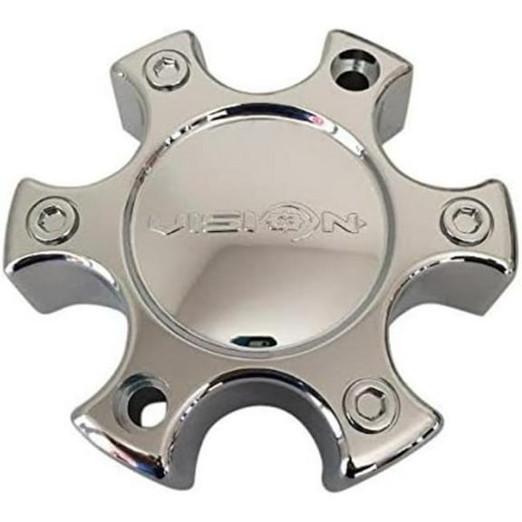 Vision  6 Lug Chrome Closed Cap