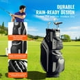 thumbnail image 3 of VEVOR Golf Cart Bag with 14 Way Organizer Divider Top, 36” 13 Pockets Premium Cart Bag, Durable Golf Bags with Handles & Dust Cover & Detachable Straps for Men & Women, Black Color-Block, 3 of 9