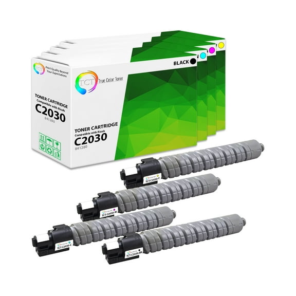 TCT C2030 Toner Cartridge 4 Pack - Compatible With Ricoh Aficio 841280 841281 841282 841283