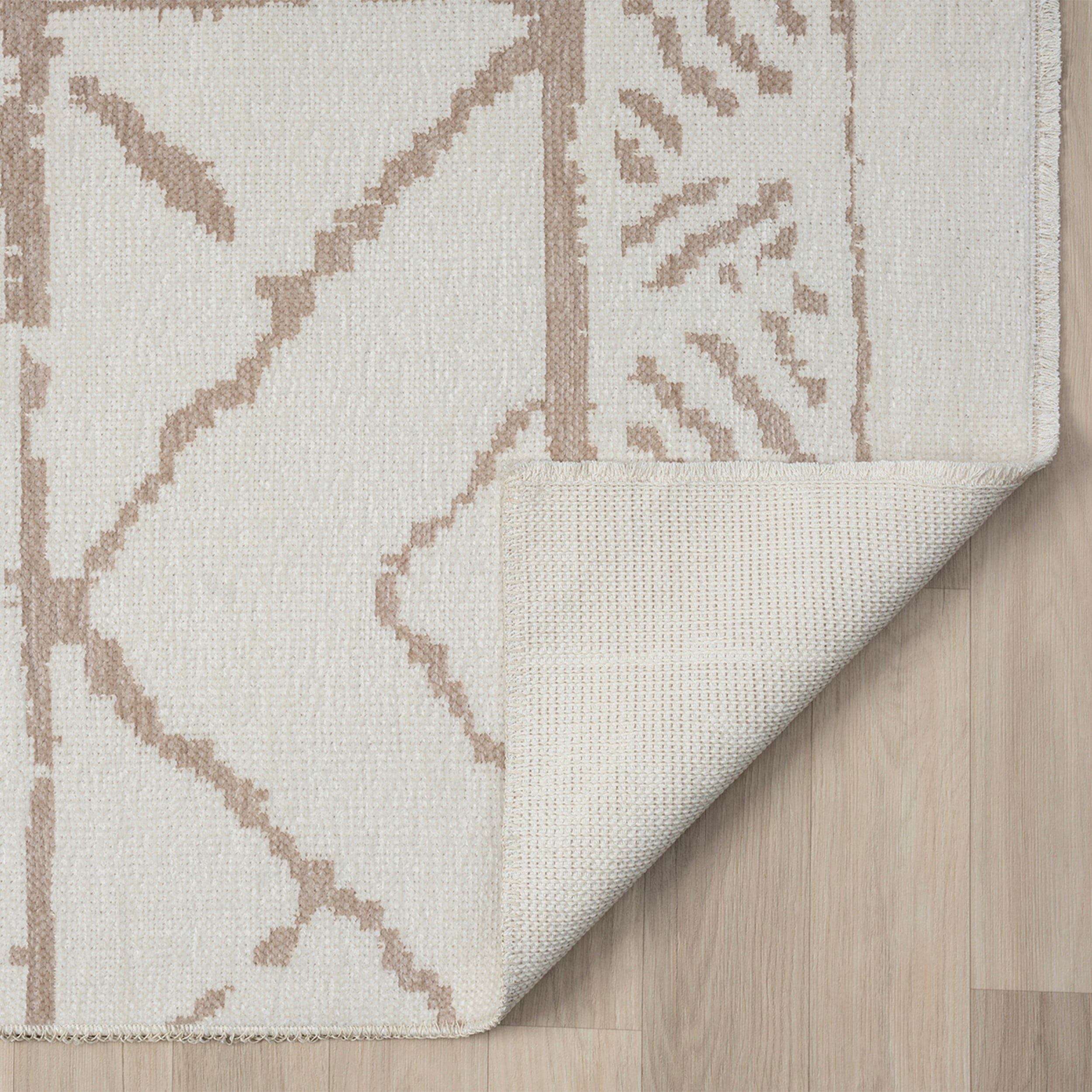 Indigo Ink Tribal Diamond Bohemian Neutral Geometric Indoor Area Rug, 6' x 9', Machine Washable