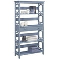 thumbnail image 4 of Pemberly Row Modern 5-Tier Bookcase with Drawer in Gray Wood, 4 of 7