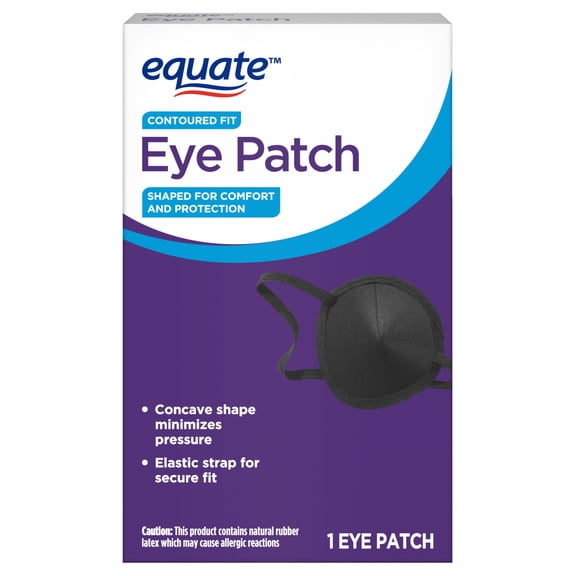 Equate Eye Patch, Contoured Fit for Maximum Comfort, Black, 1 Count, One Size