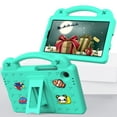 thumbnail image 6 of SaniMore Kids Case for Samsung Galaxy Tab A9 Tablet 8.7" (SM-X110/X115/X117), EVA Shockproof Rotate Handle Folding Stand Cute Bear Cover for Boys Girls, Mint, 6 of 9