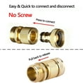 thumbnail image 2 of Quick Connect Solid Brass Garden Hose Fittings - 3/4 inch GHT Water Hose Connectors (Set of 2), 2 of 7