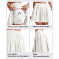 thumbnail image 2 of G4Free Pleated Women's Tennis Skirts Flowy Golf Skorts High Waisted Soft Athletic A Line Built-in Shorts with 2-Way Pockets, 2 of 7