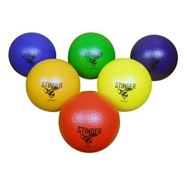 GSM Brands Dodgeballs Foam, Soft Skin, Low Bounce, 6" Set of 6