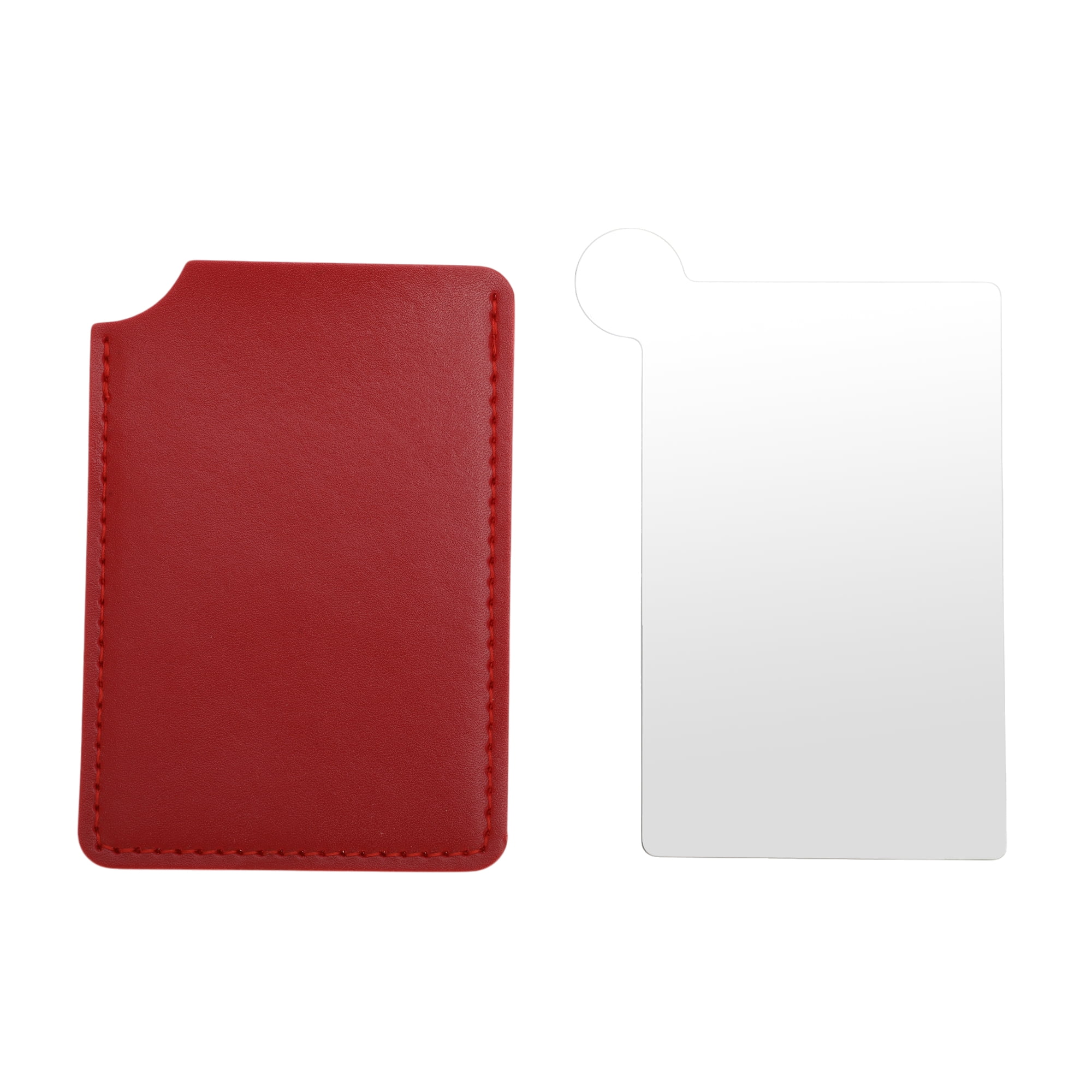 Unique Bargains 1 Pc Convenient Makeup Mirror Red