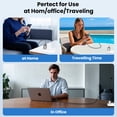 thumbnail image 4 of Firsting 3-in-1 65W Fast Charging Power Adapter USB C Wall Charger,USB A Charger Block, PD Power Adapter + QC Wall Plug Multiport Type C Charging Block Cube Compatible with iPhone, Android, Silver, 4 of 12