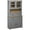 Grey, variant on vidaXL Cabinet Wooden Display Case Storage Cabinet Solid Pine Panama Range